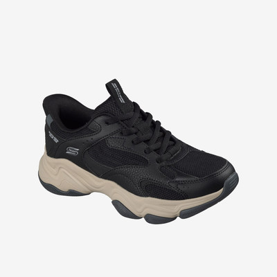 Skechers斯凯奇正品BOBS DIEGO女绑带运动休闲鞋117688-BLK