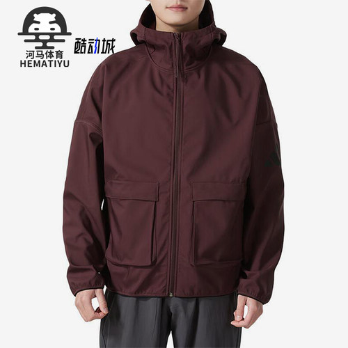 Adidas/阿迪达斯正品2025春新款男士经典加绒宽松连帽外套JF3301
