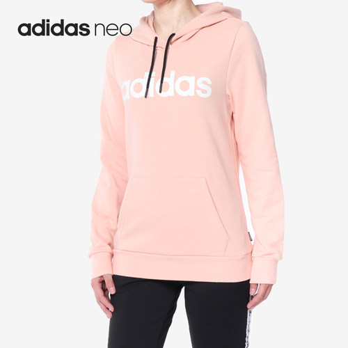 Adidas/阿迪达斯正品NEO女子休闲运动针织卫衣连帽套头衫DT8273