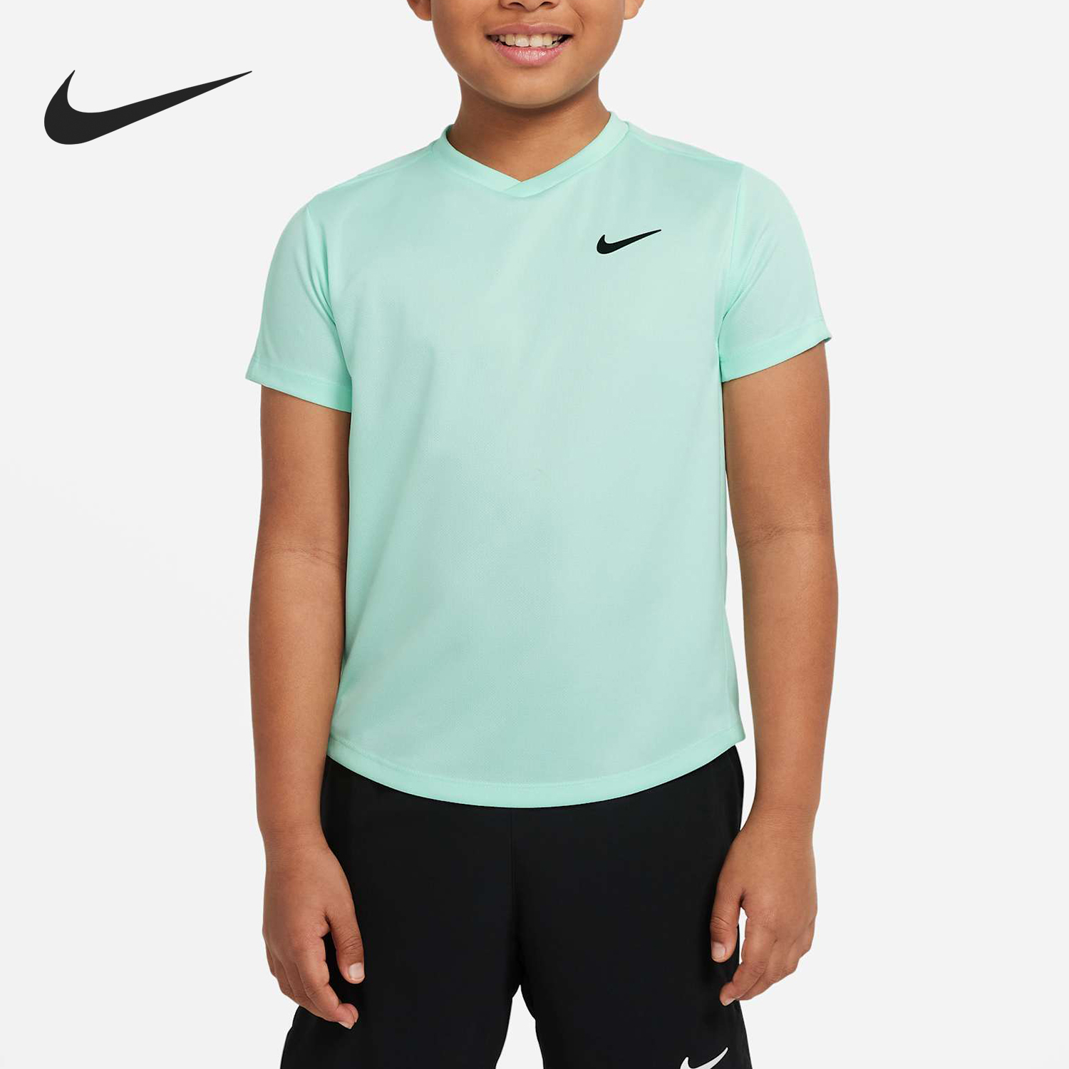 Nike/耐克正品Court大童宽松网球透气休闲运动短袖CV7565-379