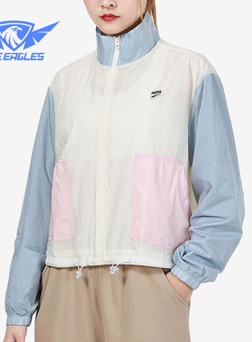Puma/彪马正品2025女士薄款复古拼接运动休闲立领外套532726-73