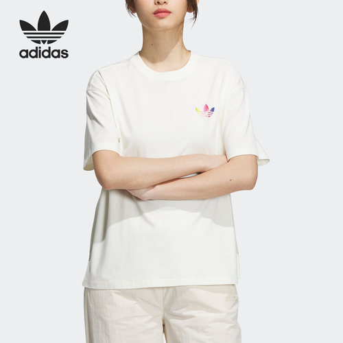 Adidas/阿迪达斯正品三叶草夏季女子休闲运动短袖T恤IK8628