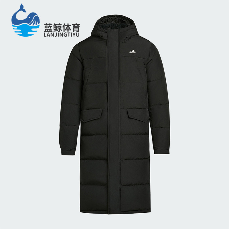 Adidas/阿迪达斯正品冬季男女连帽保暖长款运动休闲羽绒服KF6748