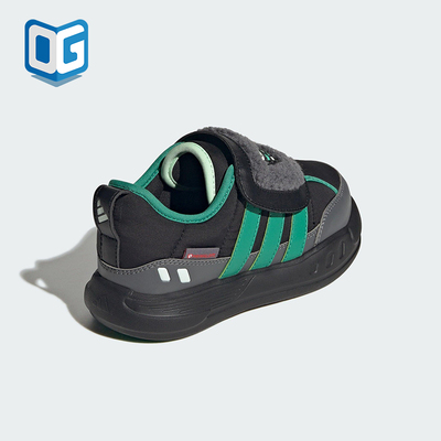 Adidas/阿迪达斯正品PUFFY SKIPPER小童日常魔术贴休闲鞋KJ3899
