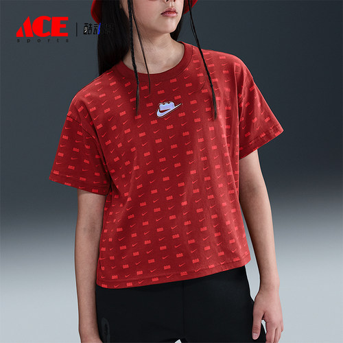 Nike/耐克正品夏季大童透气时尚潮流复古经典短袖T恤IB4463-689