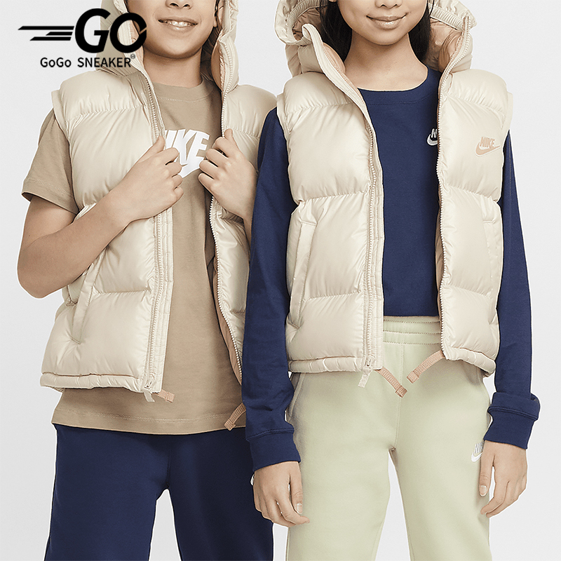 Nike/耐克正品2025秋季款大童日常连帽保暖耐穿马甲FD2844-126