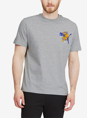 Puma/彪马正品新款男子时尚透气圆领休闲短袖T恤530222-04