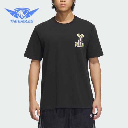 Adidas/阿迪达斯正品三叶草男士针织宽松图案经典日常短袖KD1843