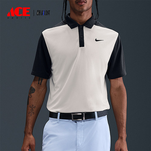 Nike/耐克正品Dri-FIT男士休闲拼接透气运动针织POLO衫HM5638-104