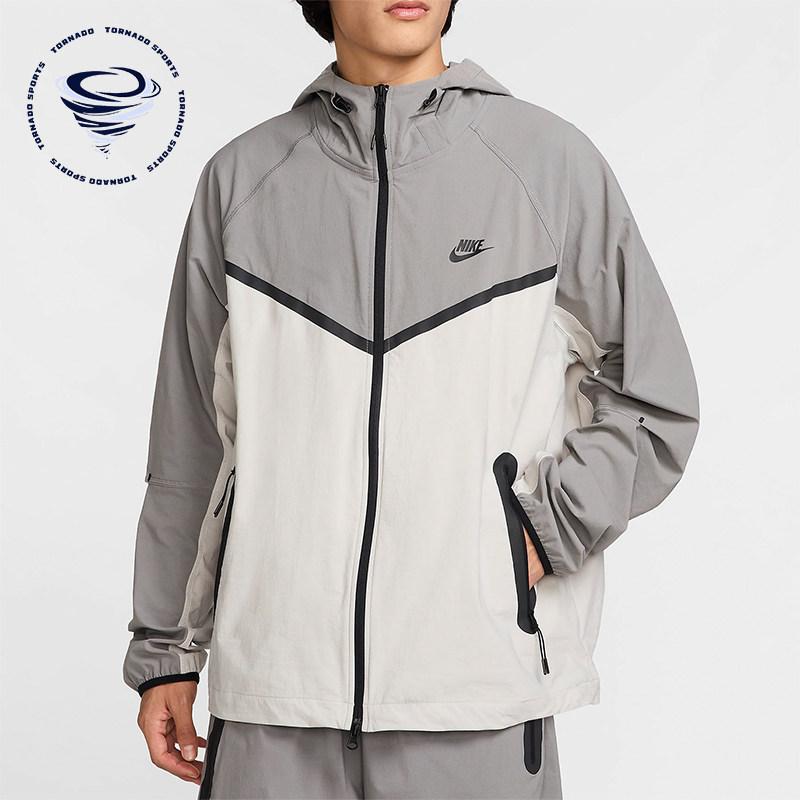 Nike/耐克正品男士透气连帽拉链时尚长袖经典夹克外套HM7151-014