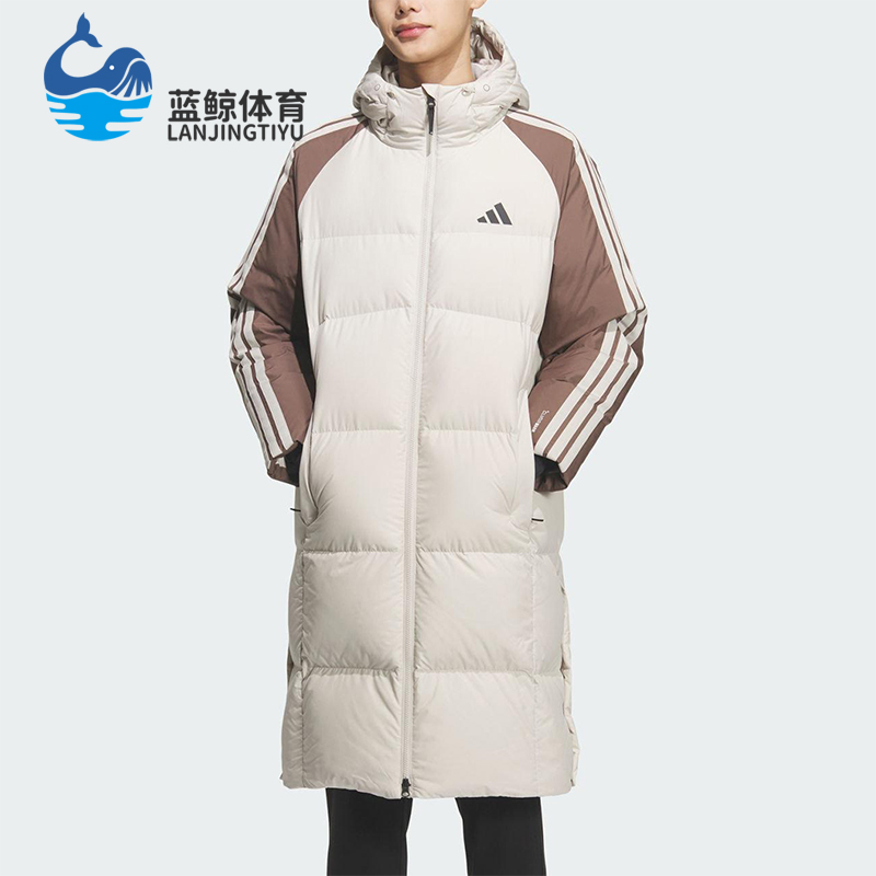 Adidas/阿迪达斯正品3S CB Long Down男士长款保暖羽绒服KQ5495