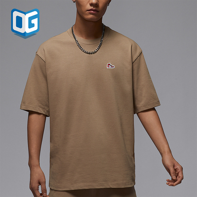Nike/耐克正品JORDAN男士厚实刺绣针织休闲经典短袖HJ2327-240
