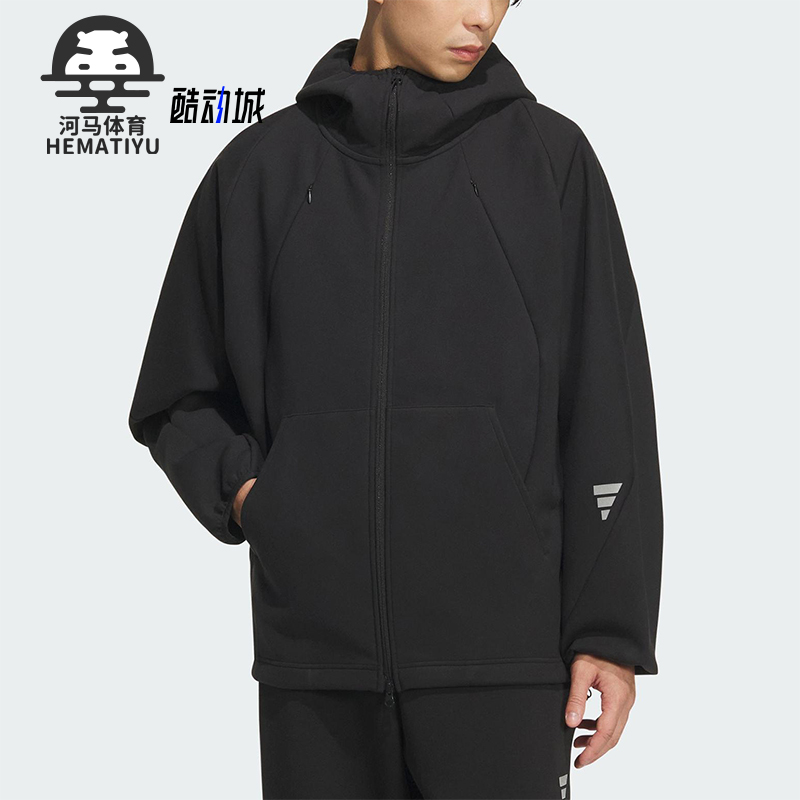 Adidas/阿迪达斯正品FUSTL M SWT HD男士运动连帽宽松外套KC6076