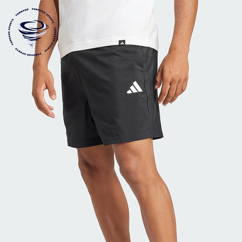 Adidas/阿迪达斯正品2025新款男士简约系带宽松梭织短裤JF1117