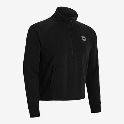 UA/安德玛正品新款女士立领半拉链简约透气卫衣套头衫1379882-001