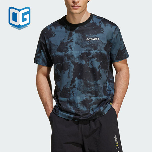 Adidas/阿迪达斯正品2025夏季款男士宽松经典户外扎染短袖JD5959