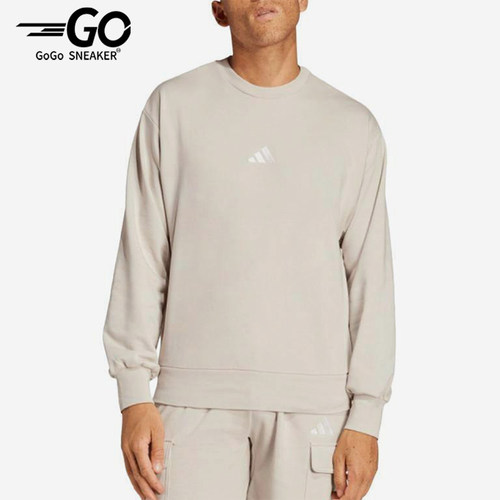Adidas/阿迪达斯正品2025春新款男士休闲针织圆领运动卫衣IN6087