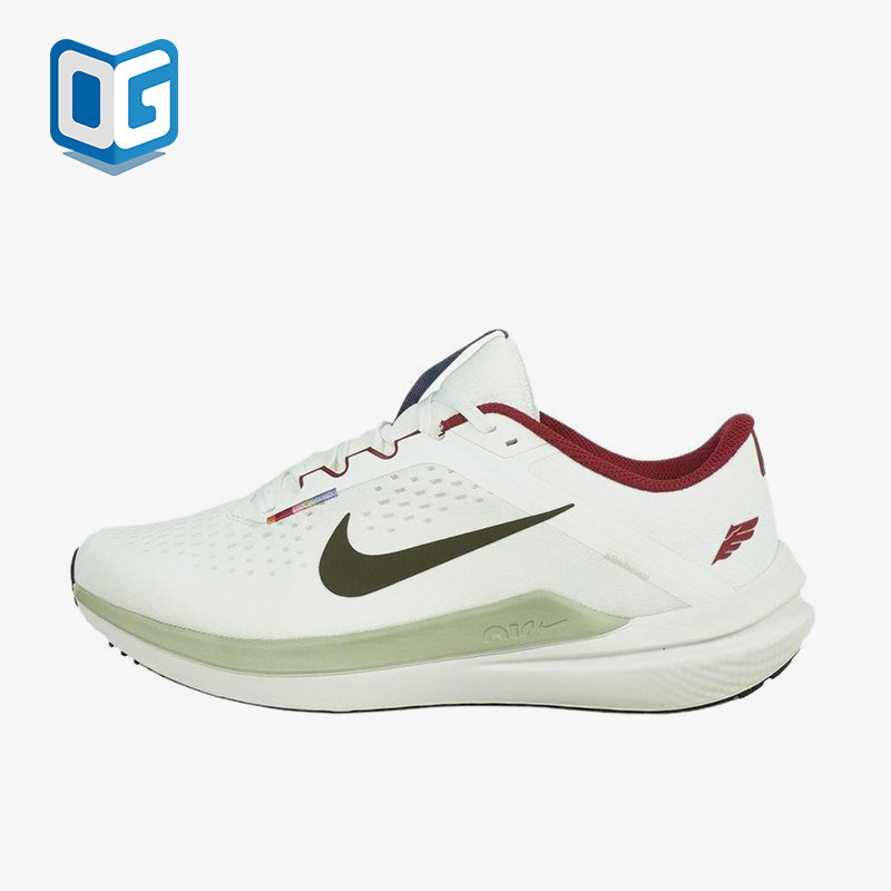 Nike/耐克正品AirWinflo10新款男白绿色鞋跑步鞋IQ1132-120