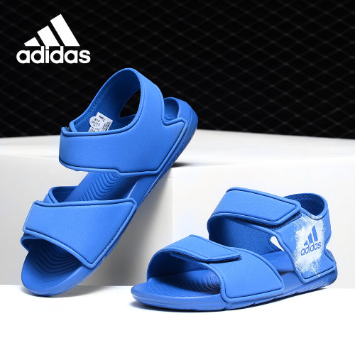 Adidas/阿迪达斯正品AltaSwim 儿童魔术贴涉水透气运动凉鞋BA9289
