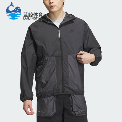 阿迪达斯男士户外连帽外套