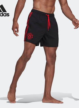 Adidas/阿迪达斯正品夏季新款男子曼联游泳运动短裤HA6955