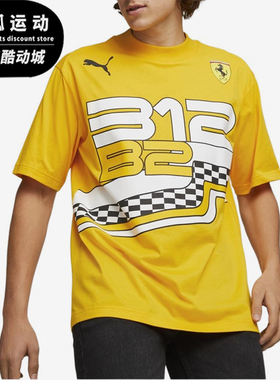 Puma/彪马正品夏季男士透气休闲运动图案训练短袖T恤535799-05