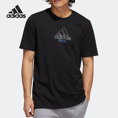 Adidas/阿迪达斯正品M GFX 夏季简约短袖男子运动T恤IB9424