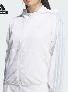 Adidas/阿迪达斯正品2026女士宽松连帽时尚防晒外套KA4308