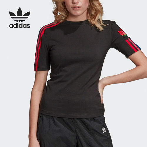 Adidas/阿迪达斯正品三叶草 TEE 女子修身运动短袖T恤 GD2251