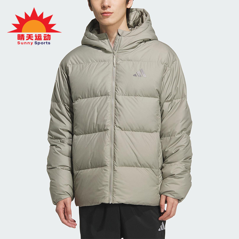 Adidas/阿迪达斯正品2025男士休闲户外连帽日常运动羽绒服KC2479