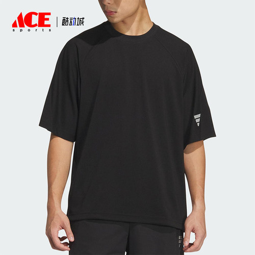 Adidas/阿迪达斯正品2025夏季款男士运动宽松针织透气短袖KH1473