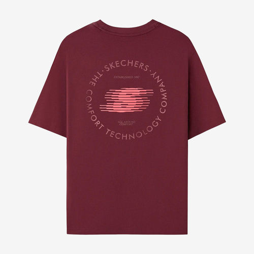 Skechers斯凯奇正品男女凉感落肩袖圆领短袖T恤L225U050-003T