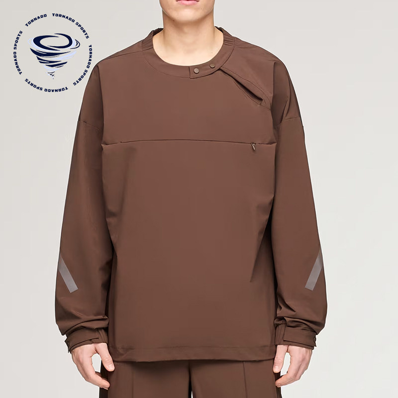 Adidas/阿迪达斯正品男棕色半拉链宽松日常经典休闲卫衣KD3494