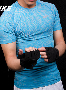 Nike/耐克正品蓝色男当季半袖修身透气运动休闲短袖T恤AA3006