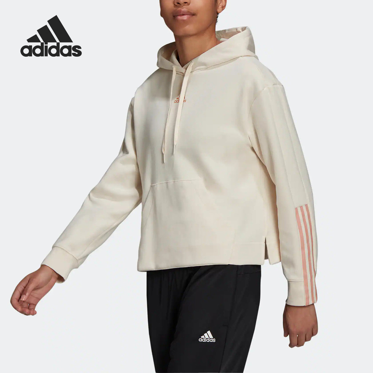 Adidas/阿迪达斯正品W DK 3S SWT HD运动连帽女子卫衣H10238