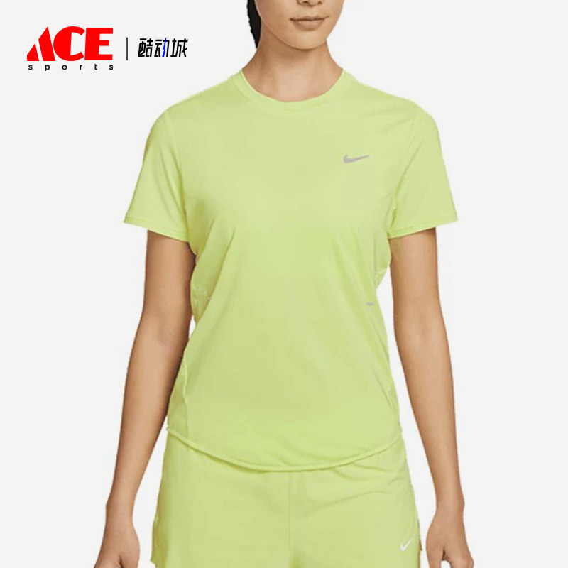 Nike/耐克正品新款女荧光黄浅绿色跑步训练经典短袖T恤HM9699-736图片