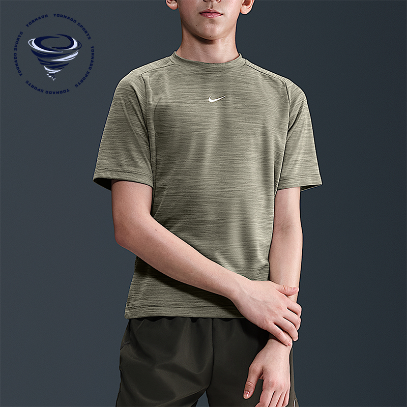 Nike/耐克正品Dri-FIT大童耐穿运动透气针织圆领短袖HJ3771-320