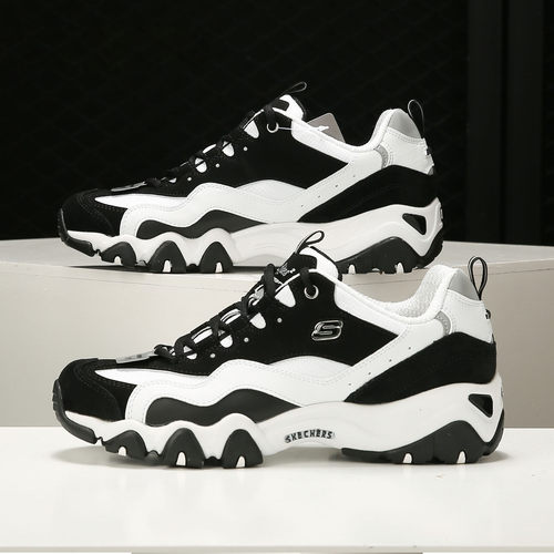Skechers/斯凯奇正品当季新款男子复古厚底熊猫鞋时尚休闲跑步鞋