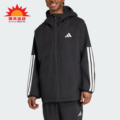 Adidas/阿迪达斯正品ESS 3S RAIN H J男士宽松连帽运动外套JM1056
