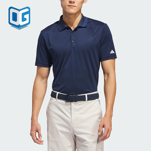 Adidas/阿迪达斯正品夏季男士复古翻领运动户外短袖POLO衫IU4442