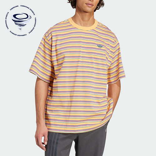 Adidas/阿迪达斯正品2025夏季三叶草男士经典针织透气短袖KB8356