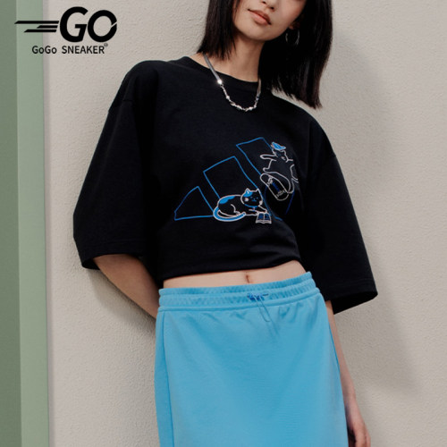 Adidas/阿迪达斯正品GFX PETS T-SHIRT男女时尚经典简约T恤KX4862