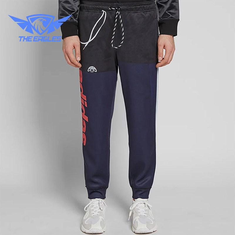 Adidas/阿迪达斯正品三叶草男士拼接宽松经典系带运动卫裤DT9487