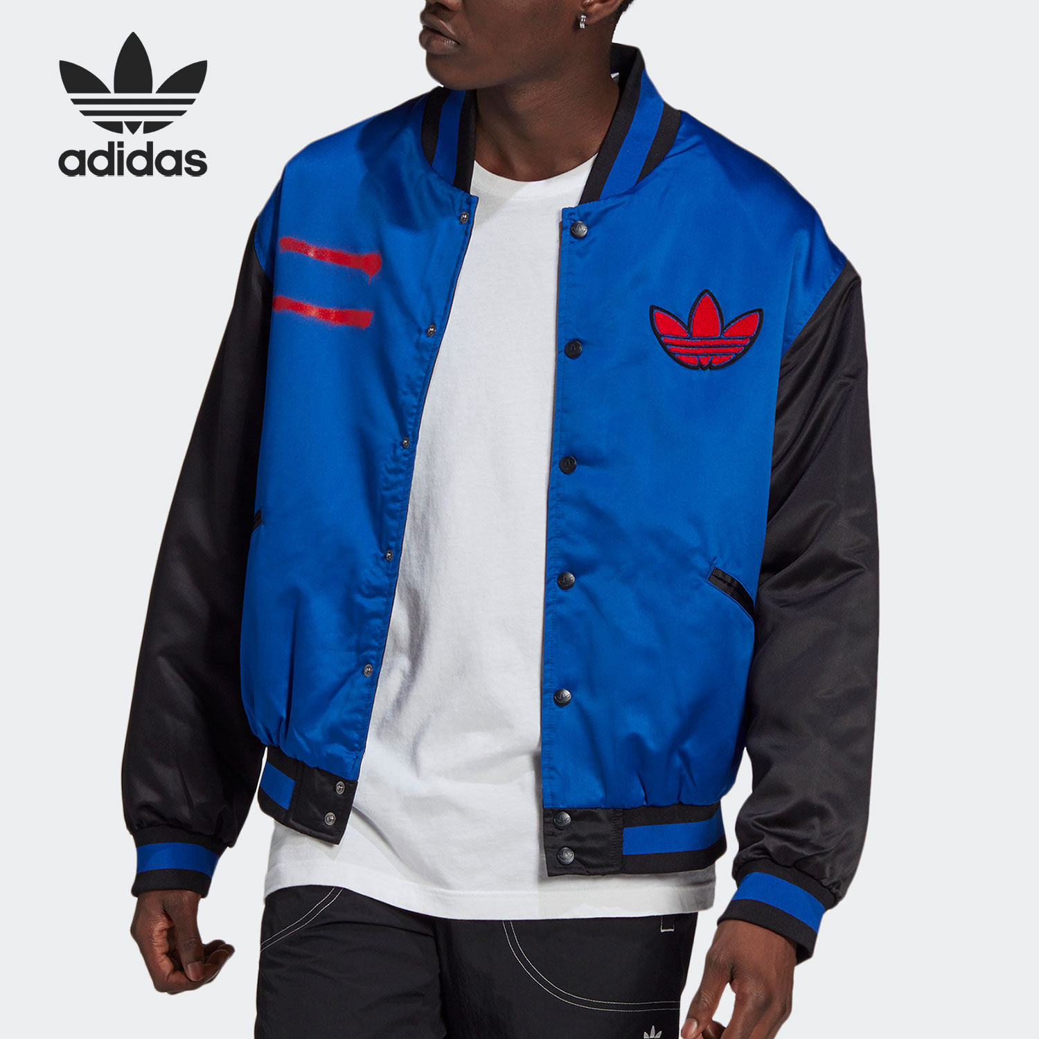 Adidas/阿迪达斯正品 三叶草新款男子运动休闲棒球服外套 GN5931