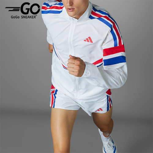 Adidas/阿迪达斯正品复古修身跑步男士经典运动立领夹克JD7317