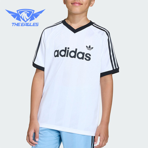 Adidas/阿迪达斯正品三叶草大童经典亲肤运动针织短袖T恤KE2841