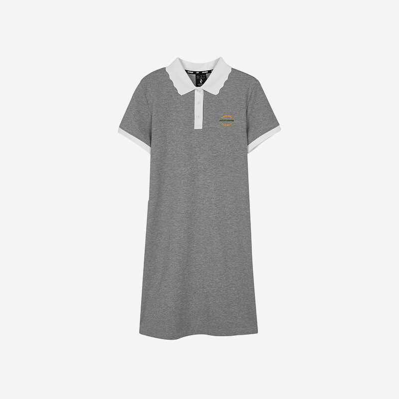 Skechers/斯凯奇正品2024新款女士休闲时尚简约运动连衣裙