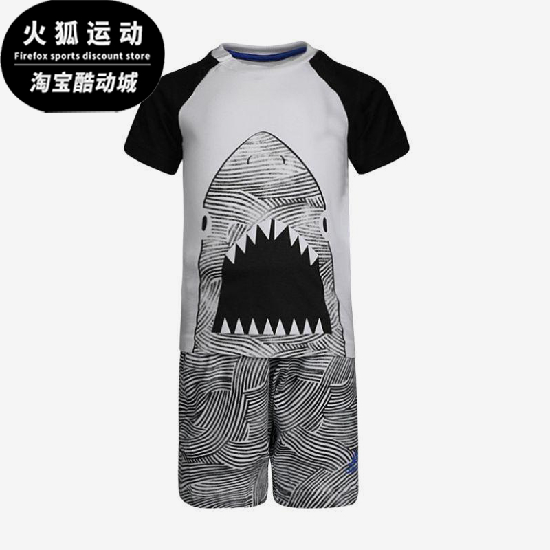 Adidas/阿迪达斯正品I SSET FUN BOYS婴童透气休闲运动套装CF7423