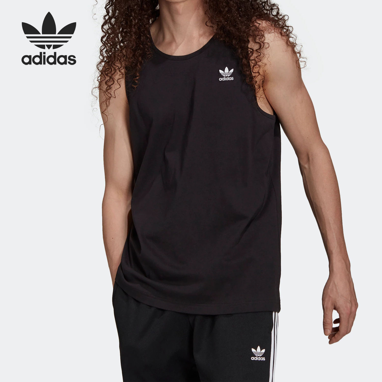 阿迪达斯男士三叶草背心