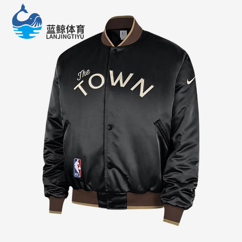 Nike/耐克正品NBA新款男黑棕色球类运动经典保暖棒球服HQ5764-010
